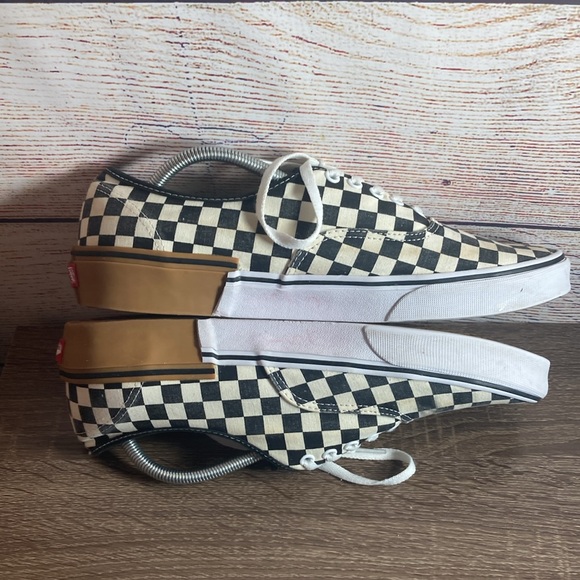 VANS Black Off-White Checkerboard Squares Gum Block Low Shoes Men's 13 - Picture 6 of 10